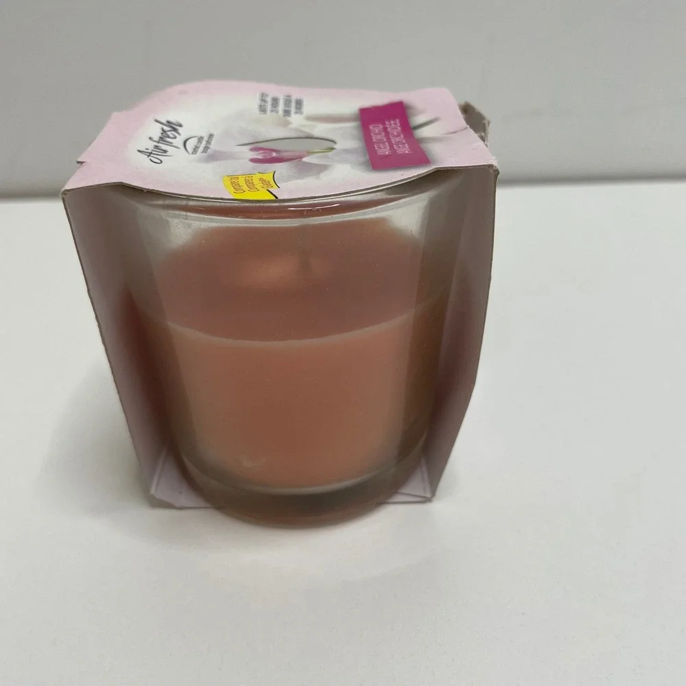 Discontinued Air Fresh Angel Orchid‎ Scented Candle 3oz Glass Jar 25hr Burn Rare